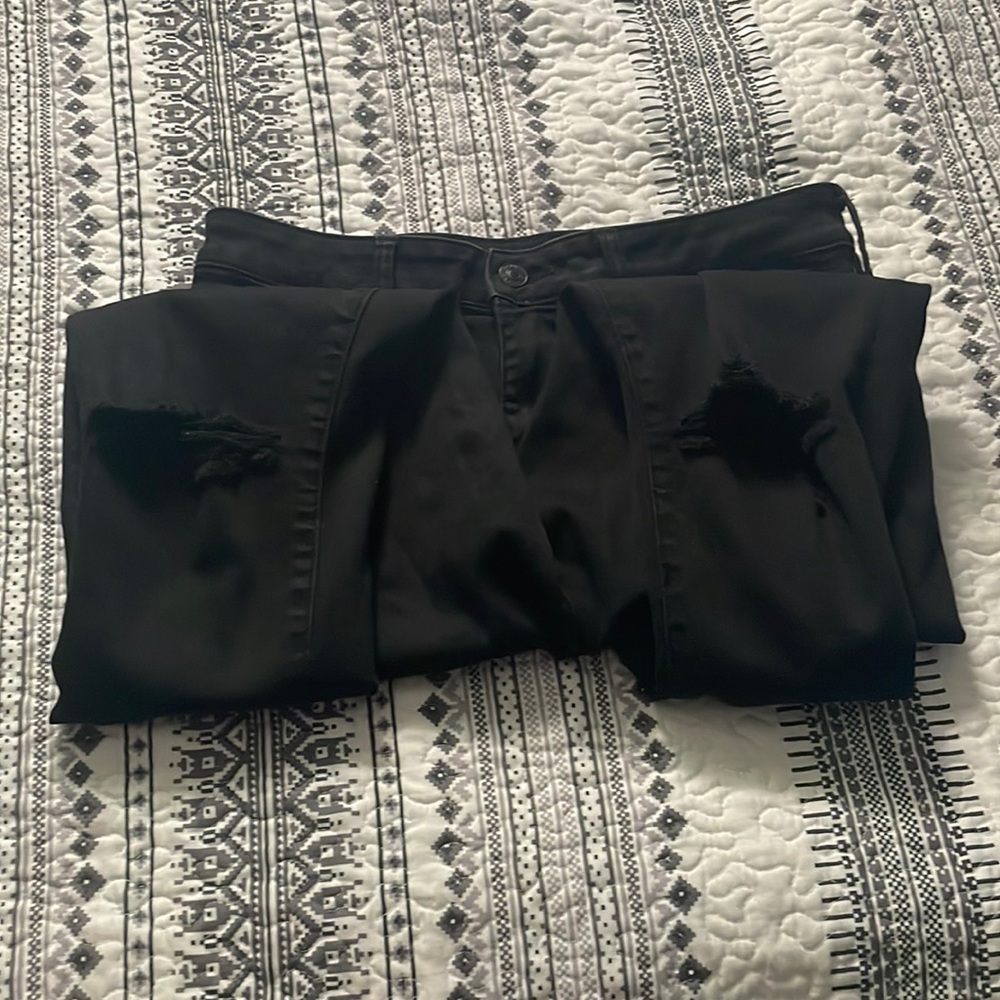 AE ripped black skinny  jeans